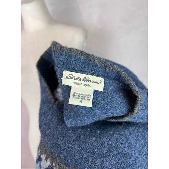 100% Lambswool Eddie Bauer Sweater Size M - Picture 4 of 6